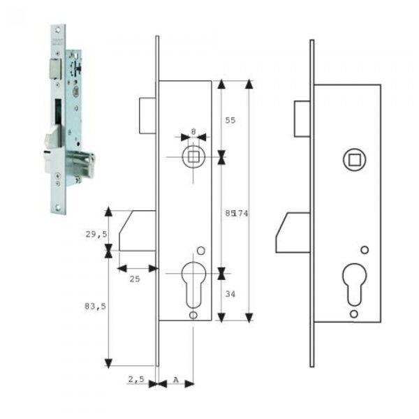 FECHADURA TESA 2210 CRI.30