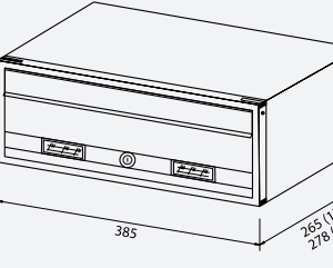 CAIXA DE CORREIO 310 2F 125X385X278 L.PRETO
